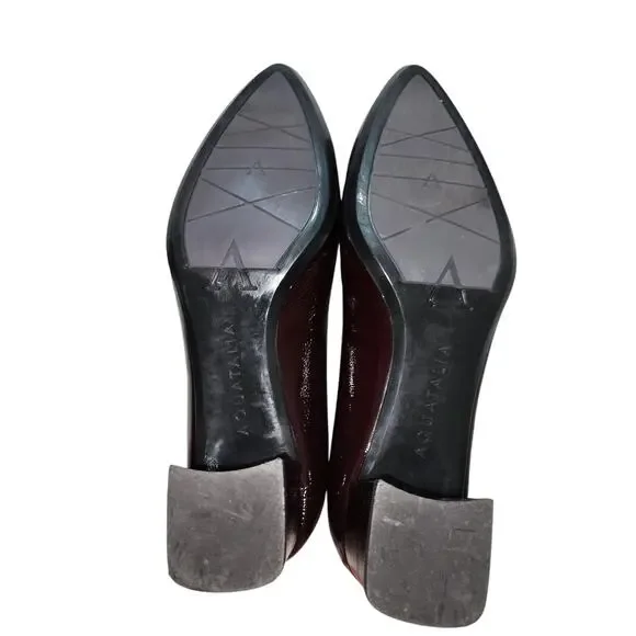 Aquatalia womens raspberry leather heels shoes size 8 - Picture 8 of 9